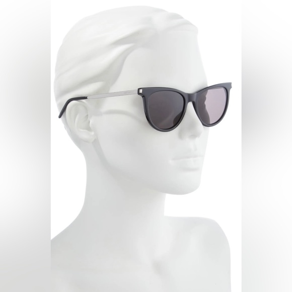 SAINT LAURENT SL510 001 54mm Cat Eye Sunglasses in Black - Picture 5 of 12